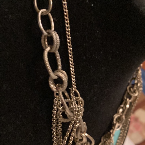 Chico gold tone turquoise necklace. - Picture 5 of 6